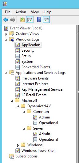 Application and Services Logs in the Windows Event Viewer