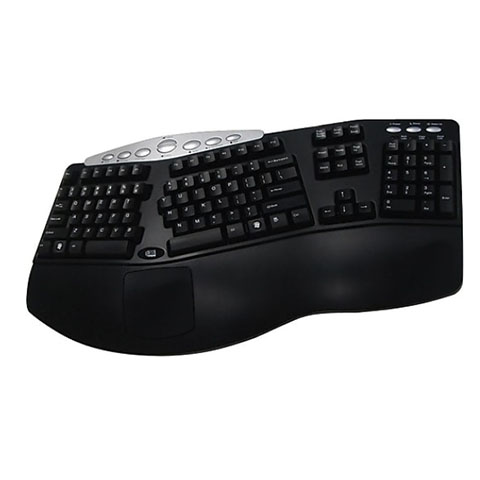 Adesso PCK-208B Tru-Form Media Contoured Ergonomic Keyboard